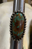 Pacific Crested Silver Oval Turquoise OOAK Ring