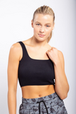 Ribbed Activewear Square Neck Top