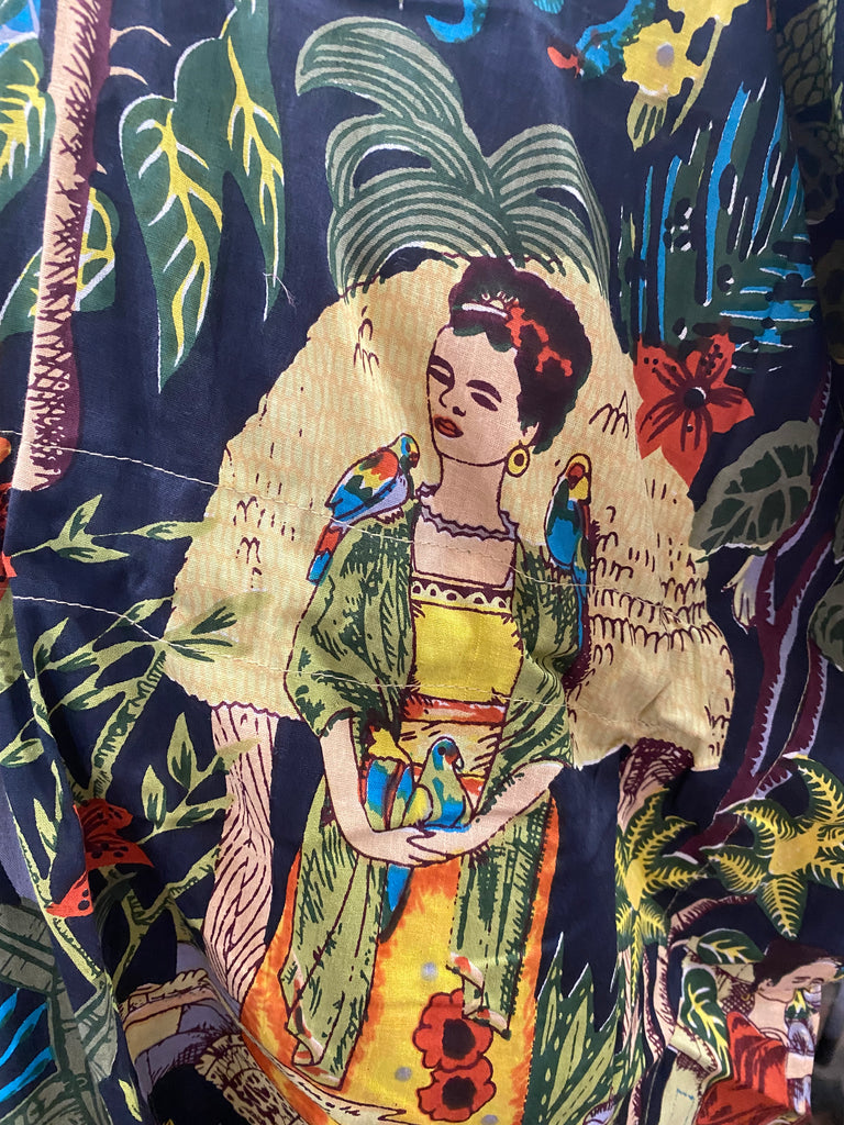 Frida Kahlo Cotton Caftan One Size