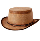 Miramar Straw Top Hat Distressed