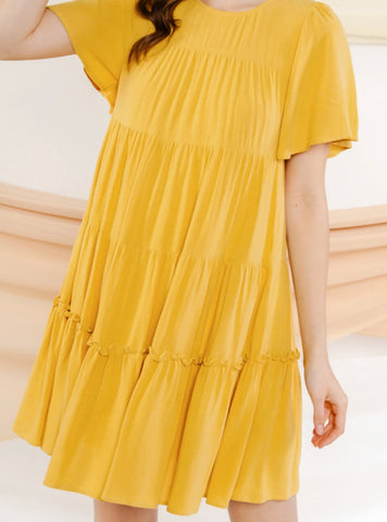 Mini Dress Sunshine Yellow