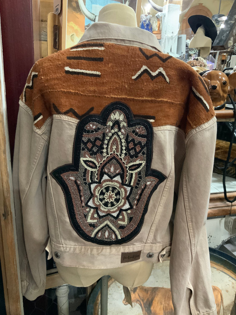 Levi’s Custom Hand Beaded Hamsa Jacket M