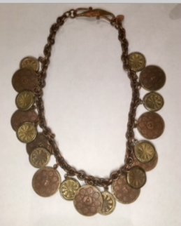 Vintage Copper Copper Coin Necklace