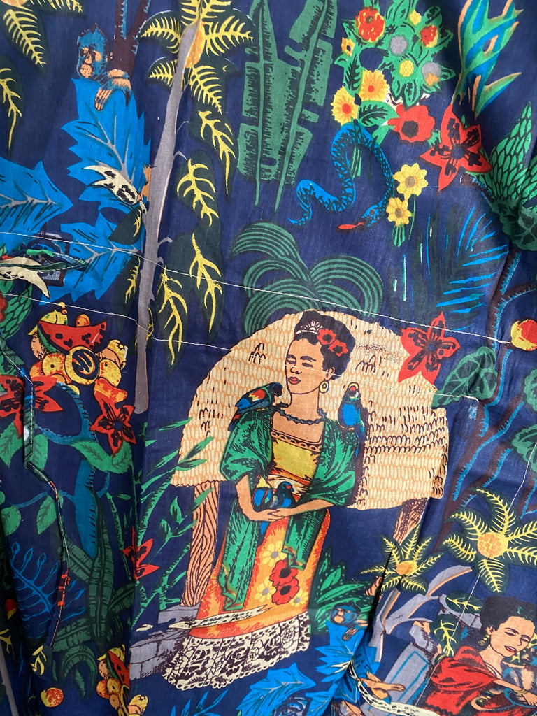 Frida Kahlo Cotton Caftan One Size