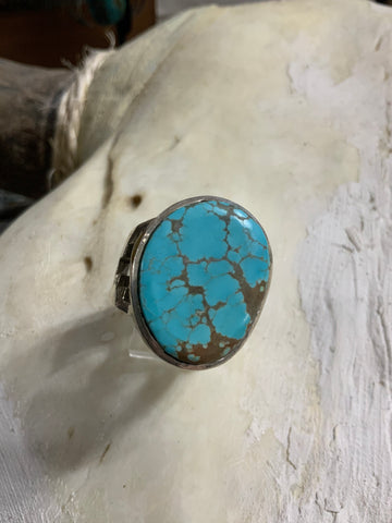 Cut out Contemporary Kingman Turquoise Ring