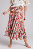 Tropical Printed Maxi Skirt