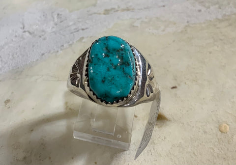 SS Kingman Turquoise Sz 10.5 Men’s Ring