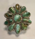 Royston Turquoise Cluster Ring