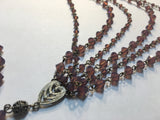Bicone Tiered Purple Necklace