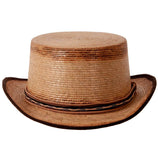 Miramar Straw Top Hat Distressed