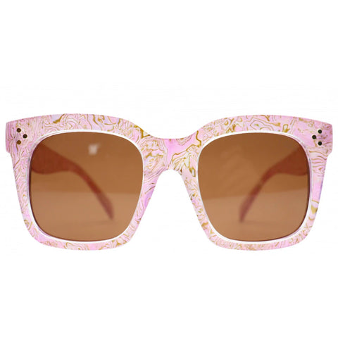 Waverley Pink Swirl Polarized Sunglasses