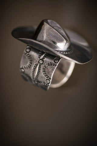 Sterling Cowboy Hat Ring