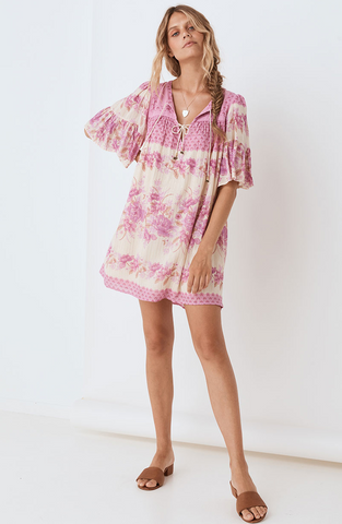 Coco Lei Flutter Sleeve Tunic - Lilac