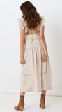Lola Frill Maxi Dress - Biscuit