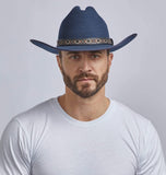 Navy Felt Cowboy Hat