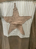 Tattered Tee Dress with Star Appliqué One Size