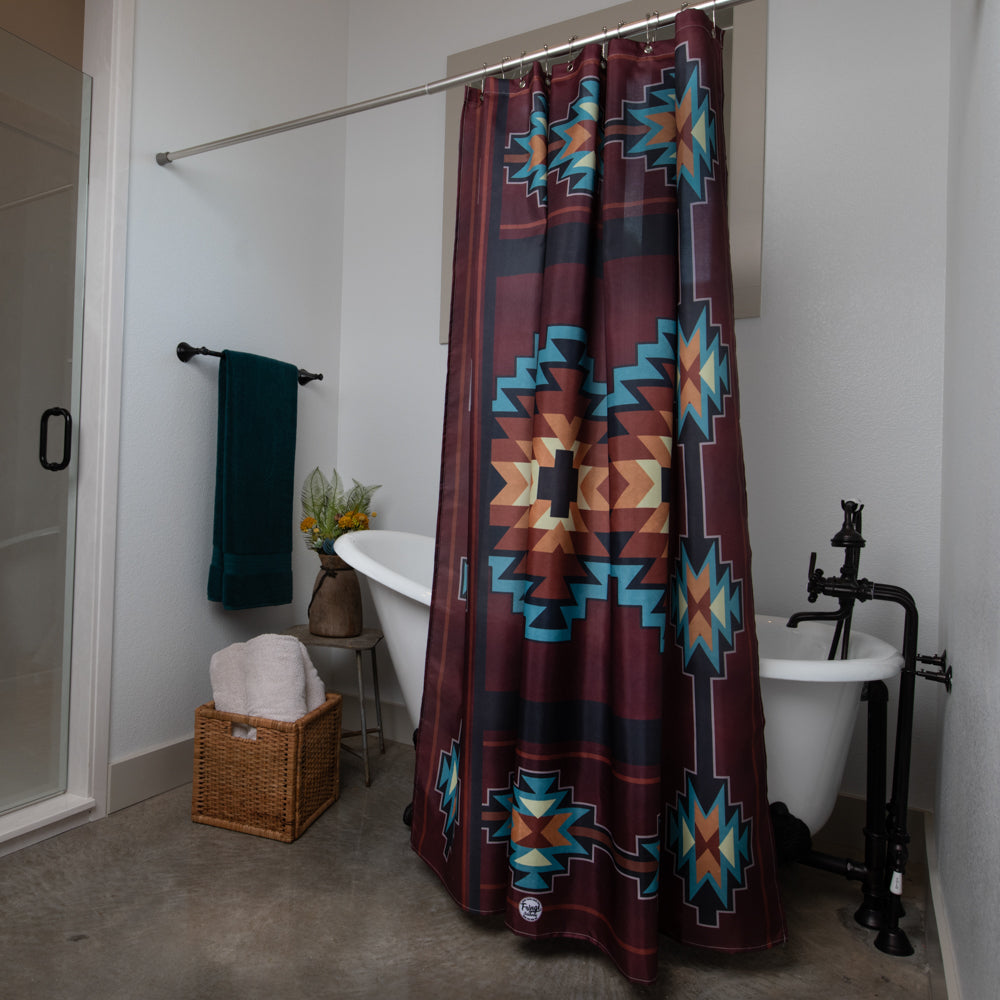 Telluride Shower Curtain Aztec Print