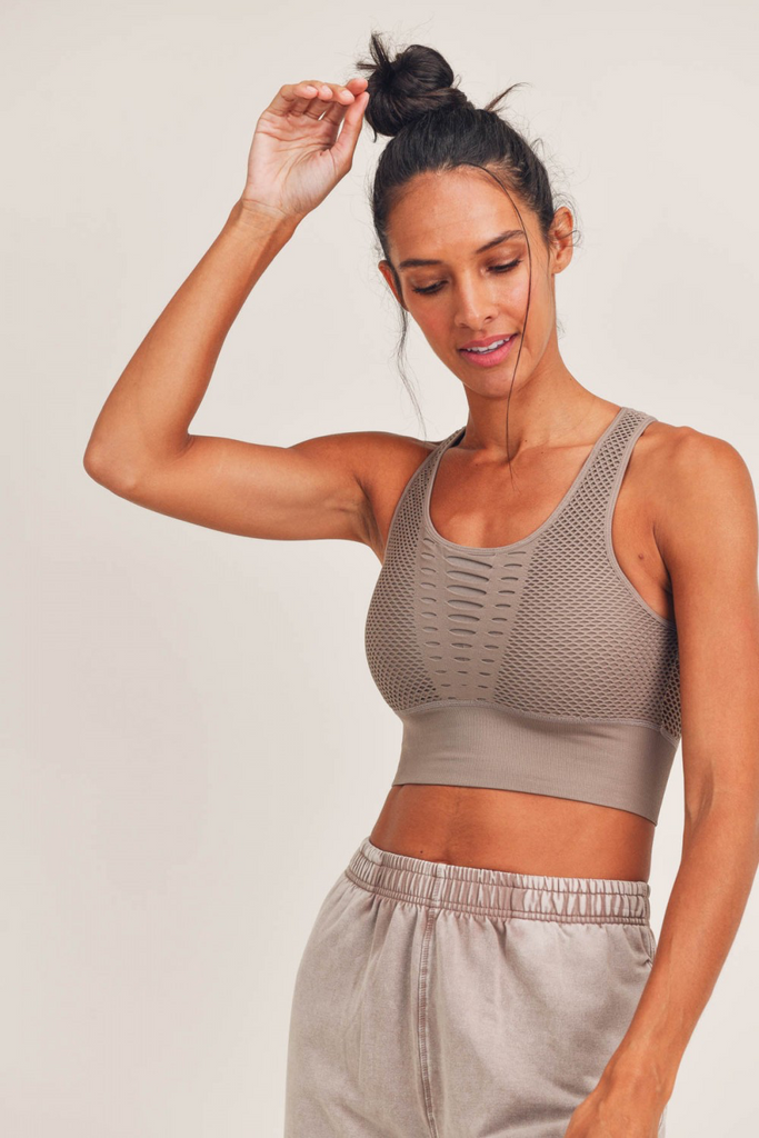 Laser Cut Seamless Sports Bra