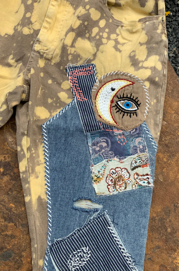 Eyes on You Patchwork Jeans