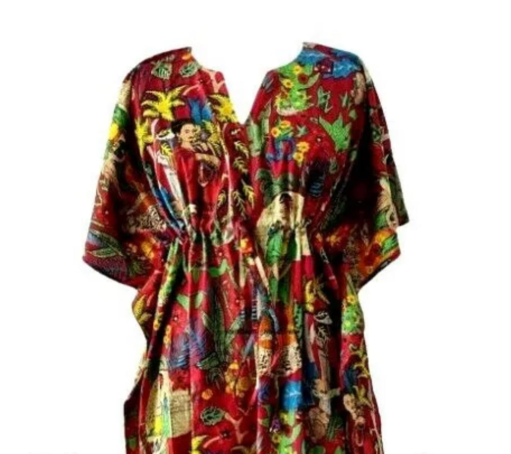 Frida Kahlo Cotton Caftan One Size