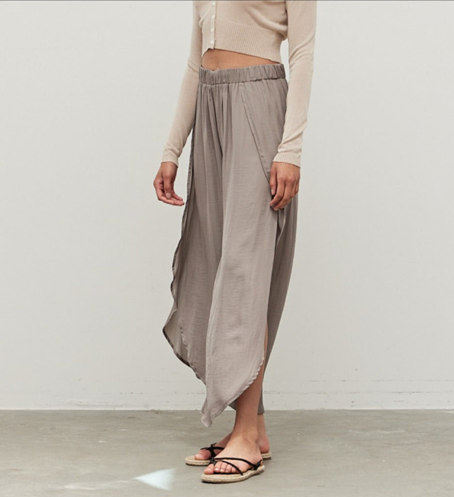 Flowy Satin Split Side Pants