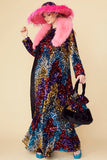 Multi Colored Bamboo Sequin Trench Coat