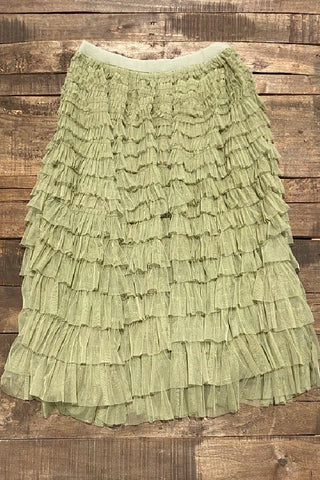 Easy to Love Tulle Skirt Olive