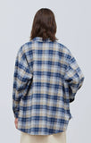 Brushed Flannel Plaid Oversized Shirt