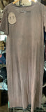 Distressed Peace Sign Maxi Cotton Dress One Size