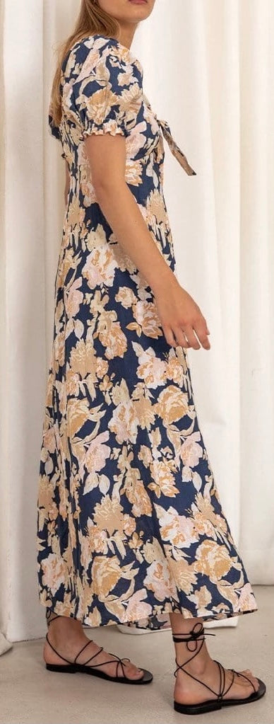 Briar Floral Linen Maxi Dress