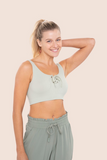 Ribbed Lace Up Activewear Top