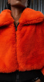 Plush Crop Zip Front Jacket