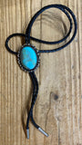 Large Turquoise with Matrix Oval Bolo Tie