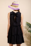 Black Mini Dress with Ruffle Detail