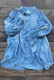 Lined Up Soft Denim Tunic Top