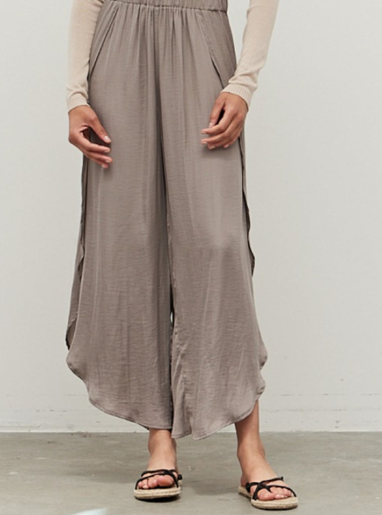 Flowy Satin Split Side Pants