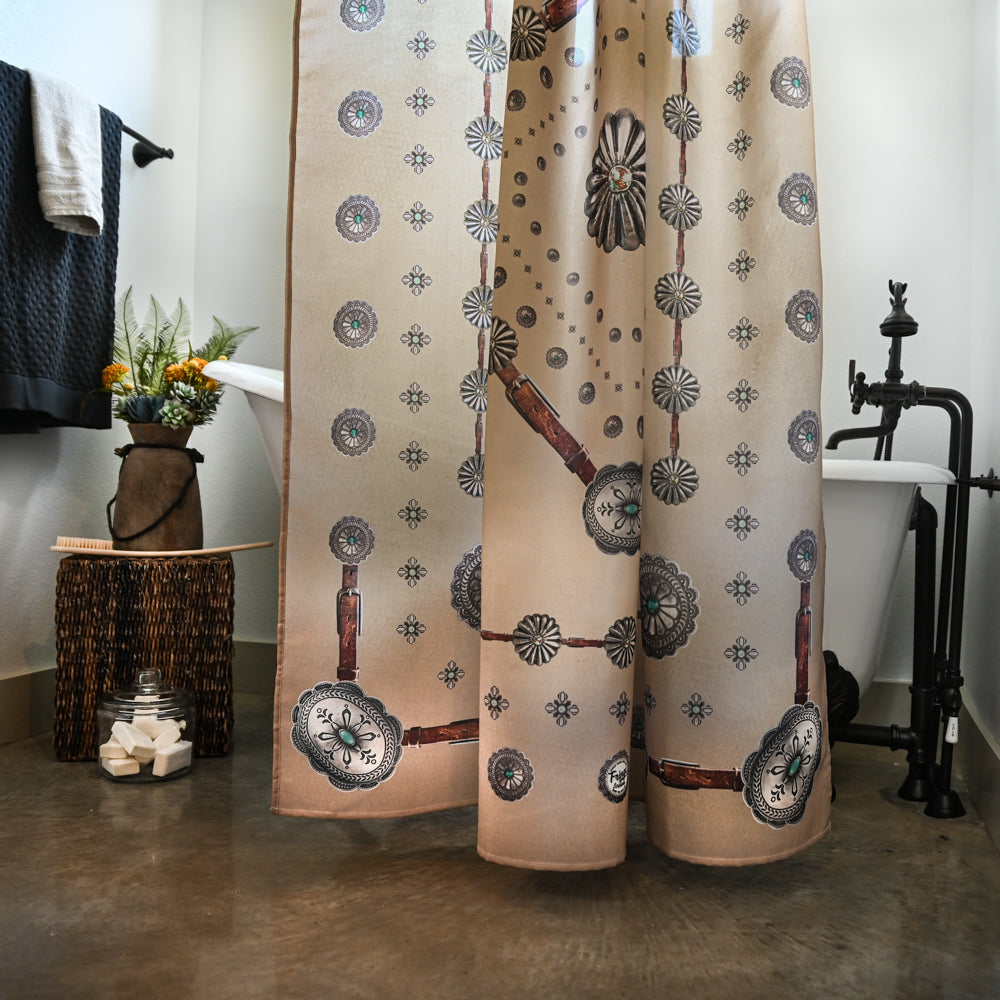 Flagstaff Shower Curtain Concho Bridle