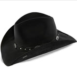 Stetson Roxbury Black Leather Hat Shapeable!