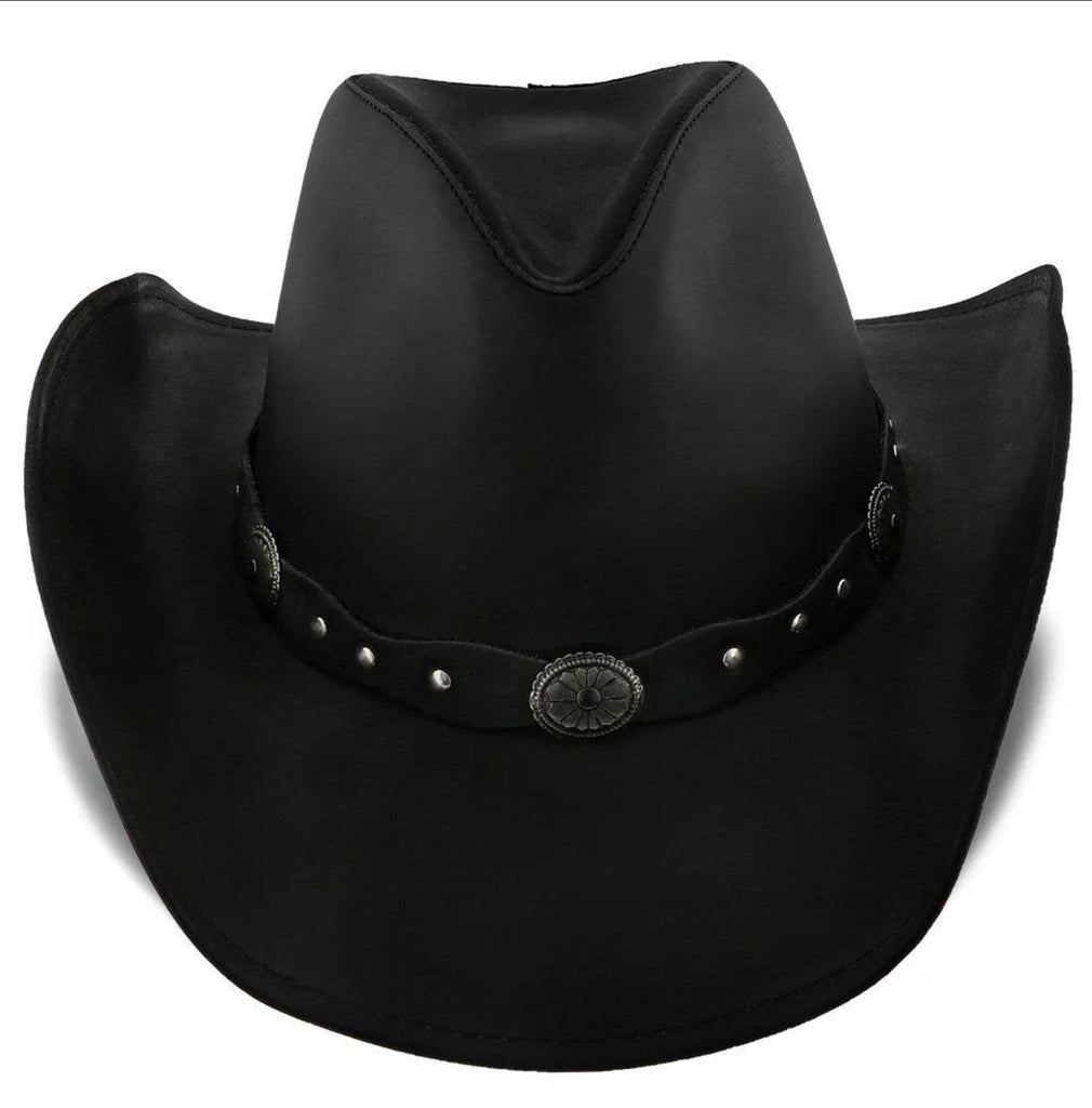 Stetson Roxbury Black Leather Hat Shapeable!