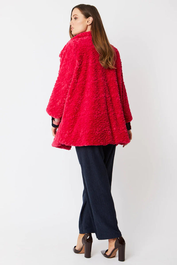 Luxurious Faux Fur Jacket Hot Pink