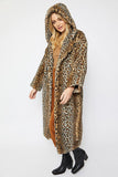 Leopard Animal Print Faux Fur Coat