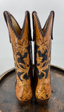 Hand Tooled Inlay Men's Boots 10.5D