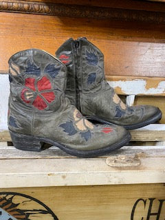 Old Gringo Short Inlay Distressed Boots 6.5