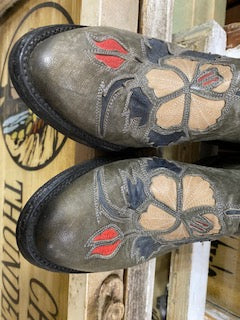 Old Gringo Short Inlay Distressed Boots 6.5