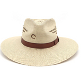 Charlie 1 Horse Unisex Mexico Shore Straw Hat with Thunderbird