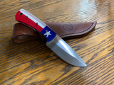 Texas Flag Fixed Blade Knife with Sheath
