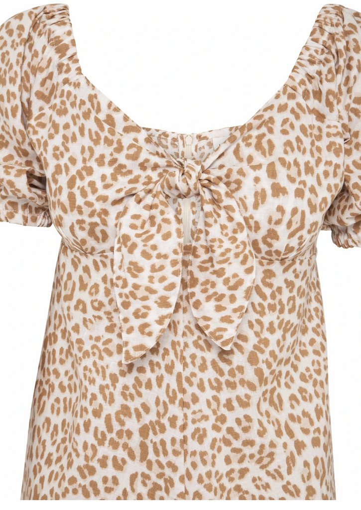 Zion Leopard Linen Maxi Dress