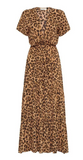 Hazel Leopard Tie Front Maxi Dress