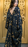 Celestial Caftan One Size Black and Gold