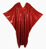 Ruby Red Sequin Kimono One Size Fits Most